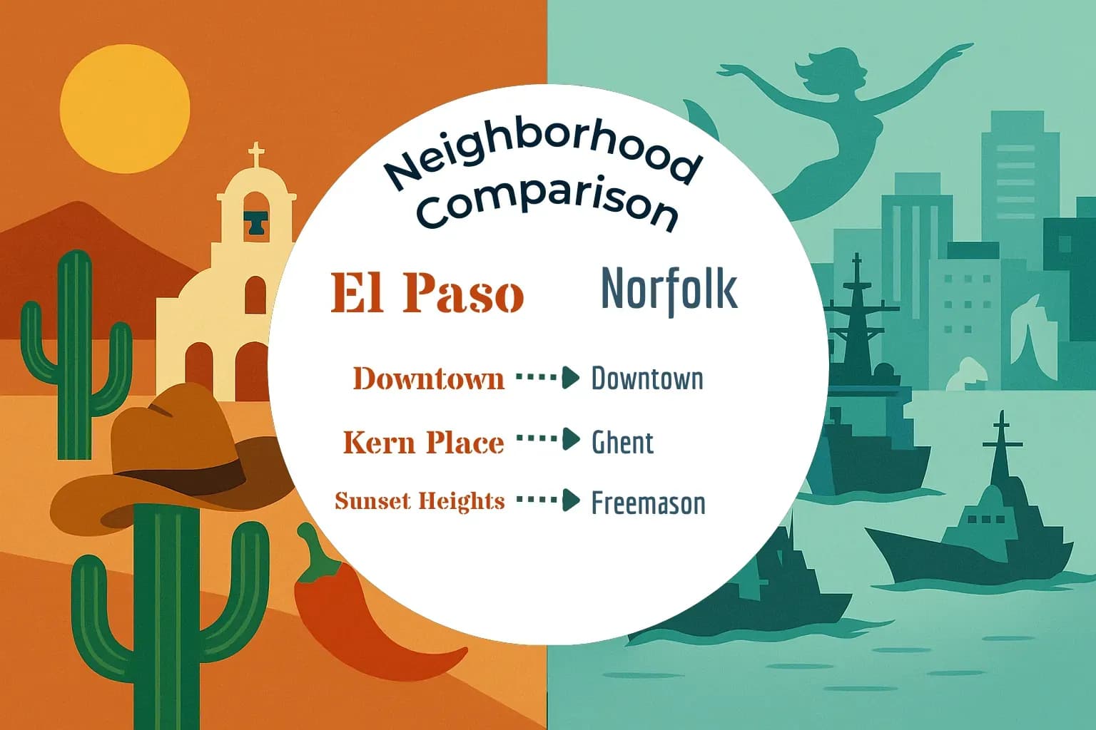 El Paso vs Norfolk Neighborhood Comparison