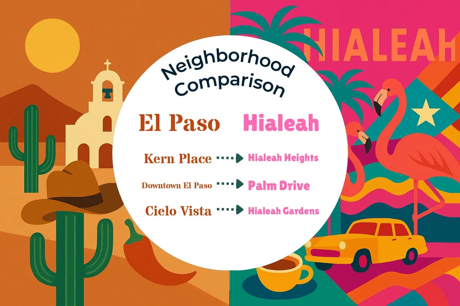 El Paso vs Hialeah Neighborhood Comparison