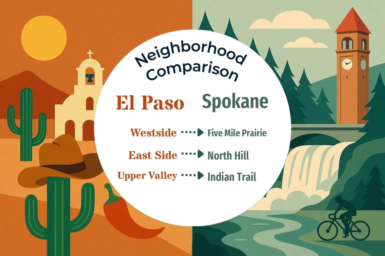 El Paso vs Spokane Neighborhood Comparison