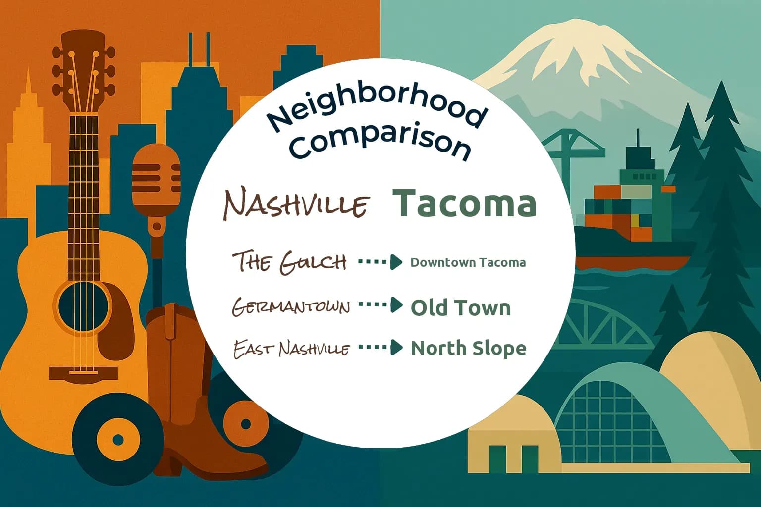 Nashville vs Tacoma Neighborhood Comparison