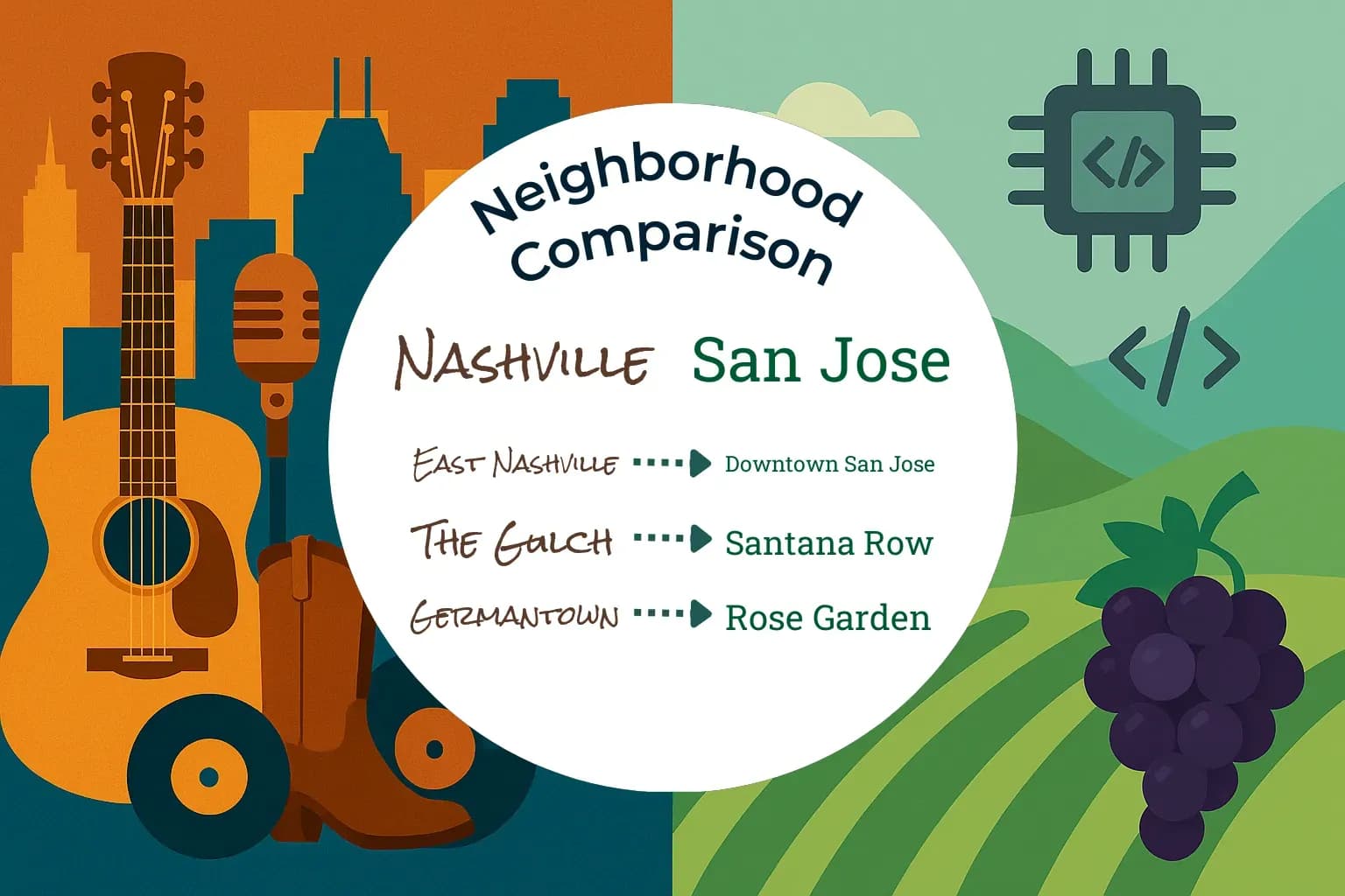 Nashville vs San Jose Neighborhood Comparison