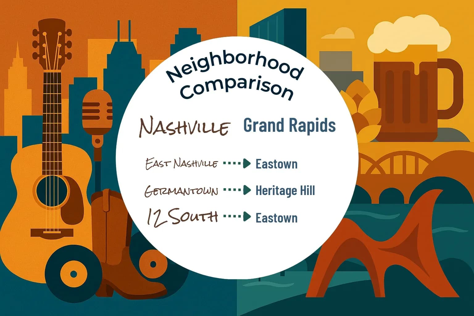 Nashville vs Grand Rapids Neighborhood Comparison