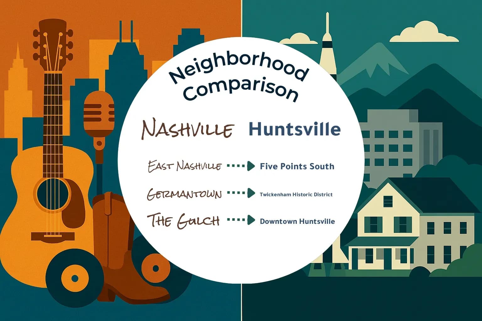 Nashville vs Huntsville Neighborhood Comparison