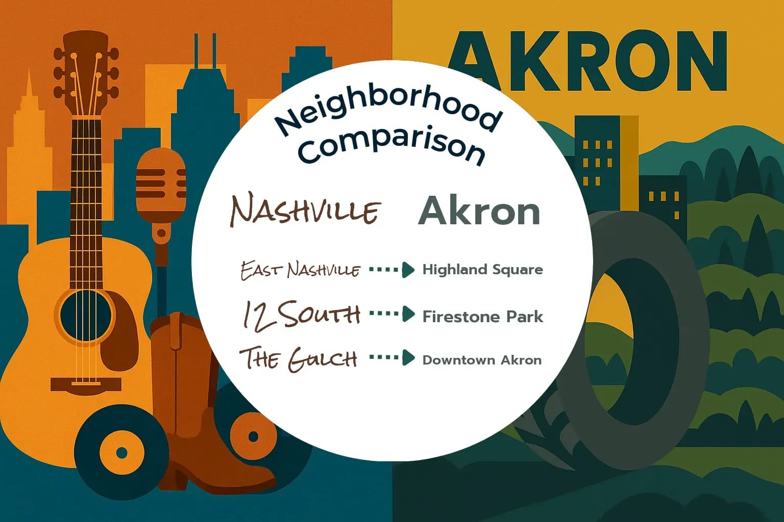 Nashville vs Akron Neighborhood Comparison