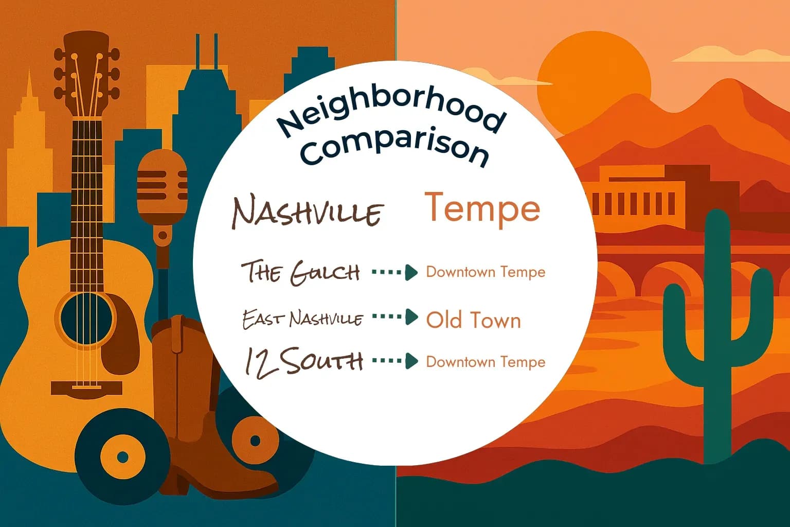 Nashville vs Tempe Neighborhood Comparison