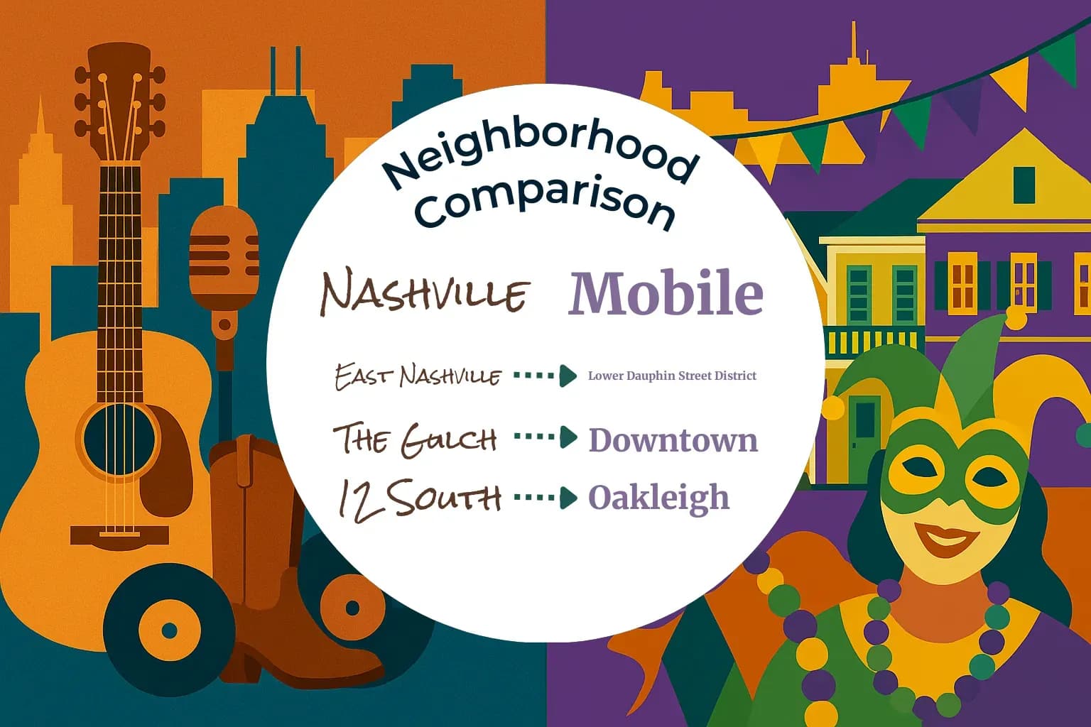 Nashville vs Mobile Neighborhood Comparison