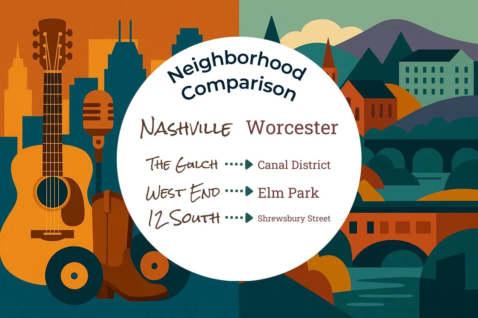 Nashville vs Worcester Neighborhood Comparison