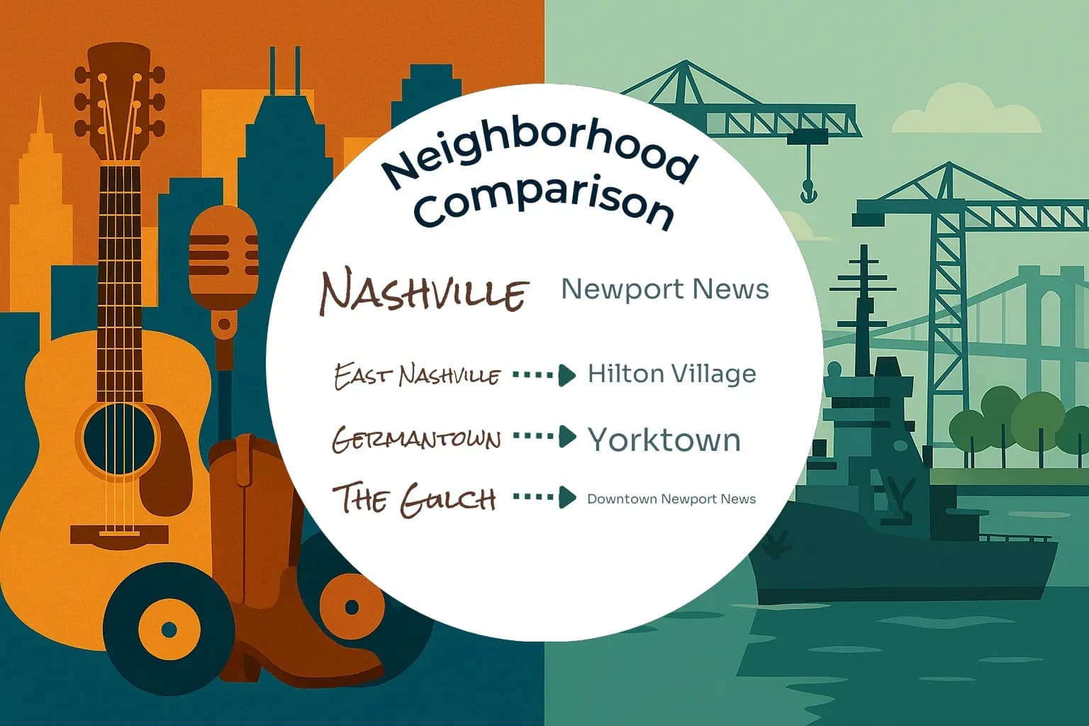 Nashville vs Newport News Neighborhood Comparison