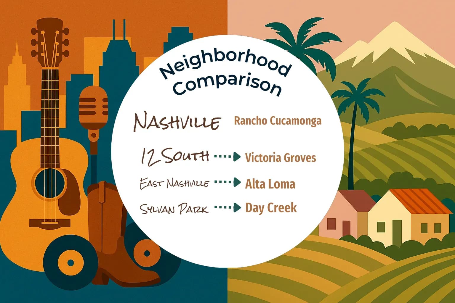 Nashville vs Rancho Cucamonga Neighborhood Comparison