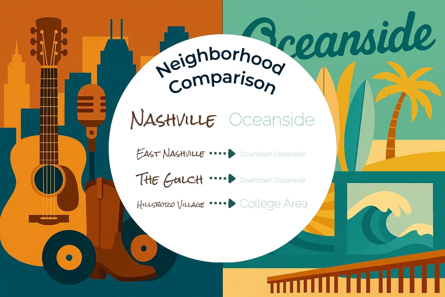 Nashville vs Oceanside Neighborhood Comparison