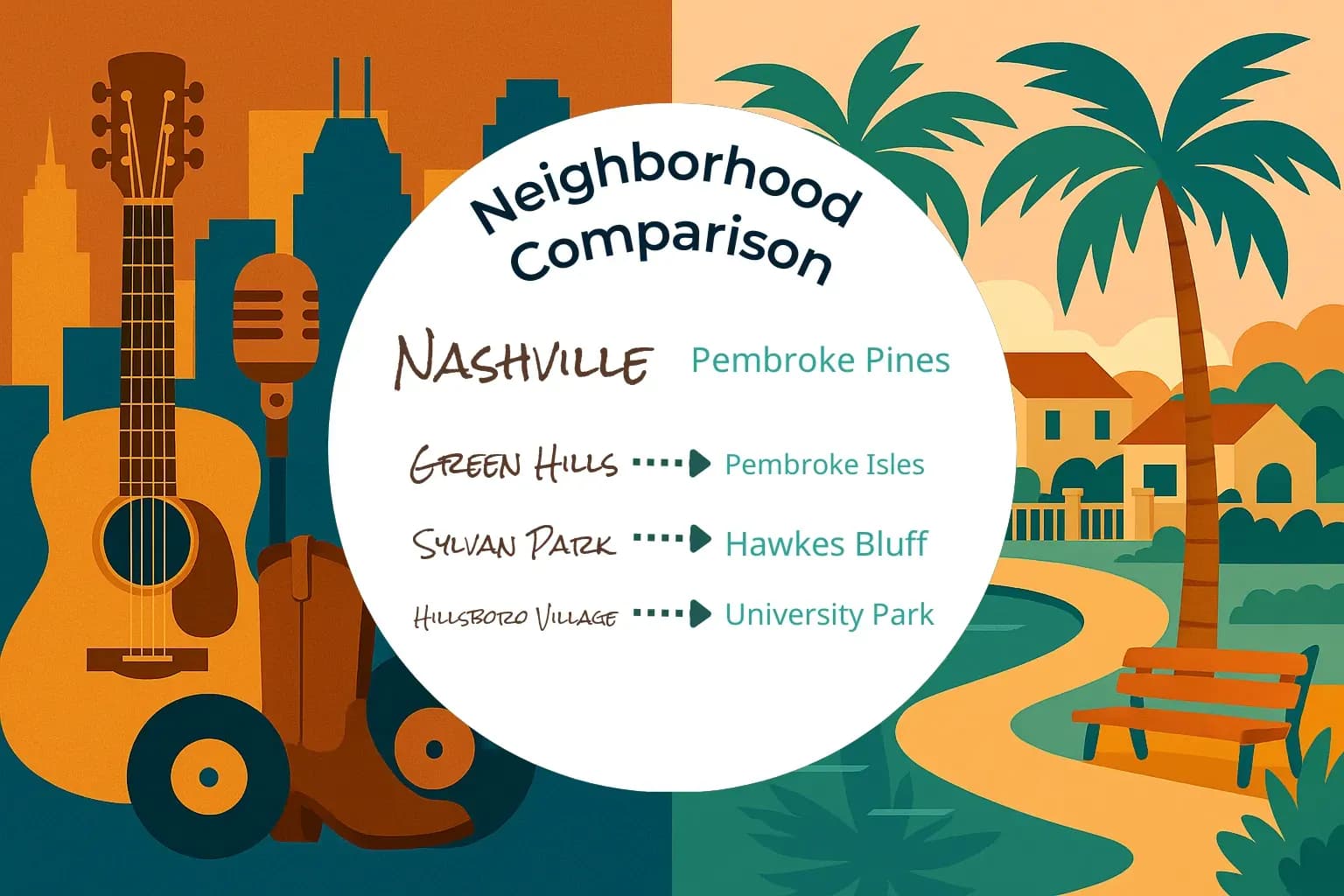 Nashville vs Pembroke Pines Neighborhood Comparison