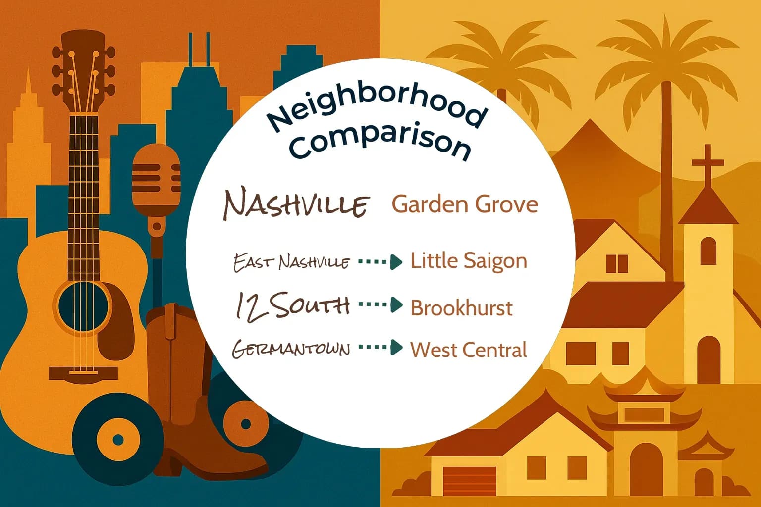 Nashville vs Garden Grove Neighborhood Comparison