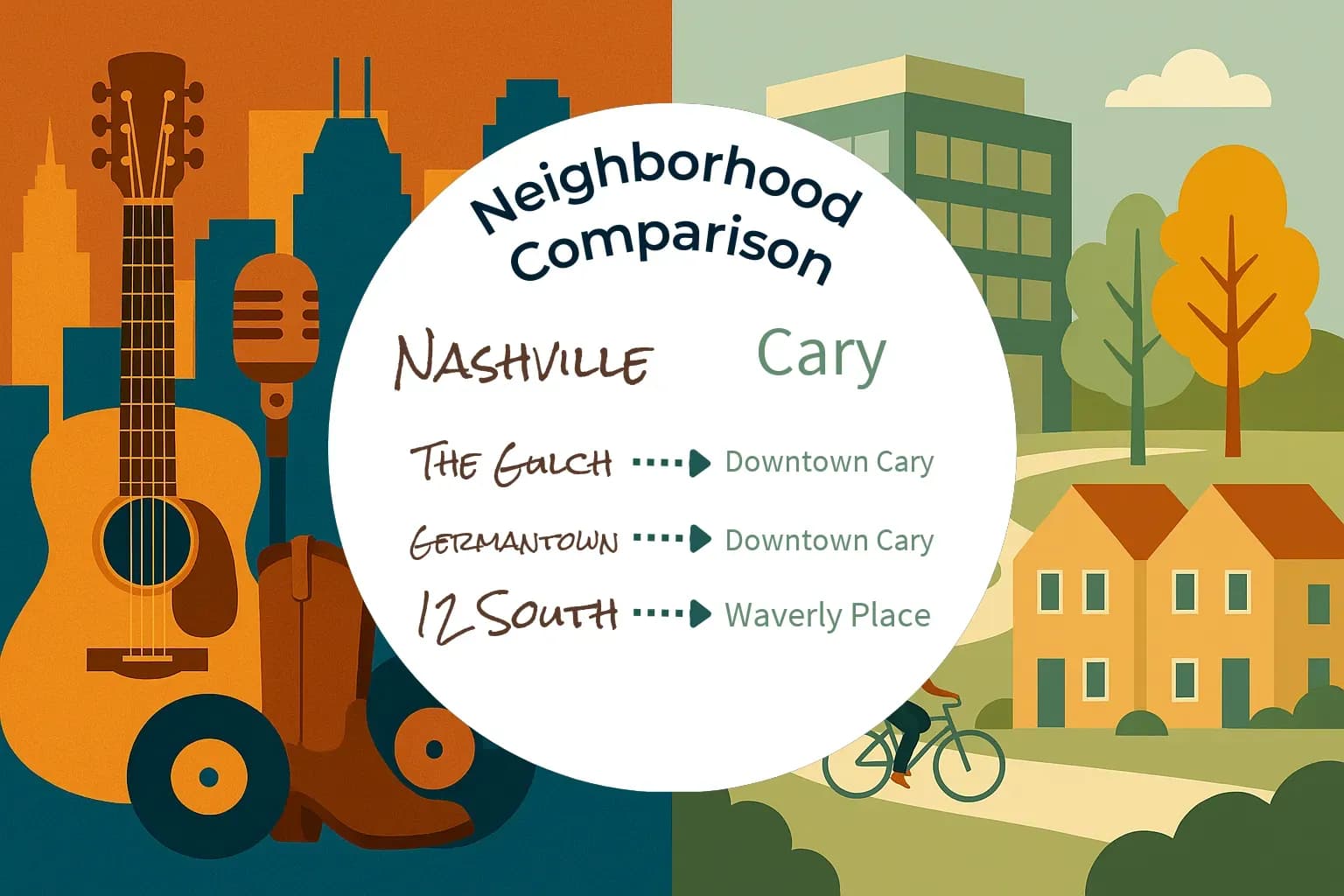Nashville vs Cary Neighborhood Comparison