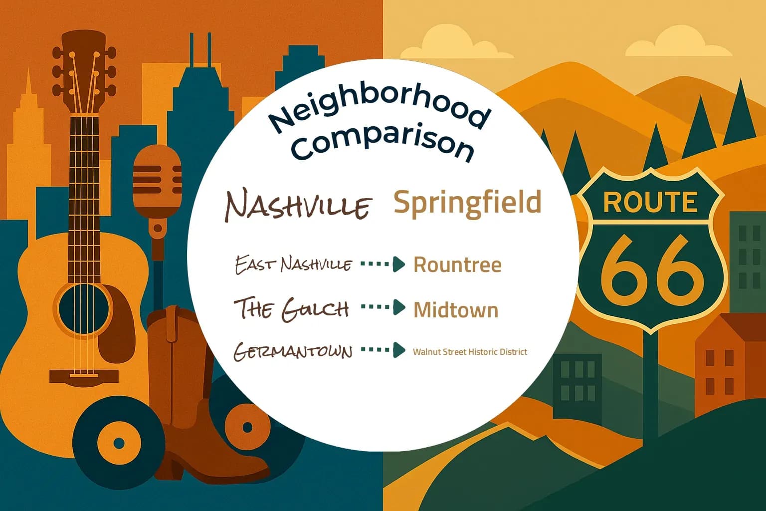 Nashville vs Springfield Neighborhood Comparison