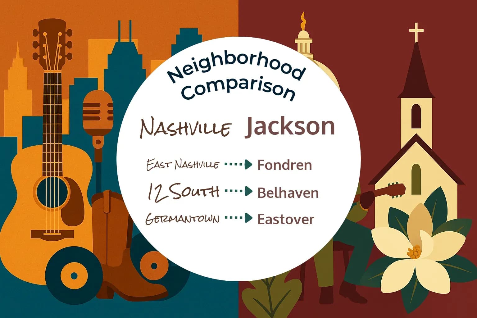 Nashville vs Jackson Neighborhood Comparison