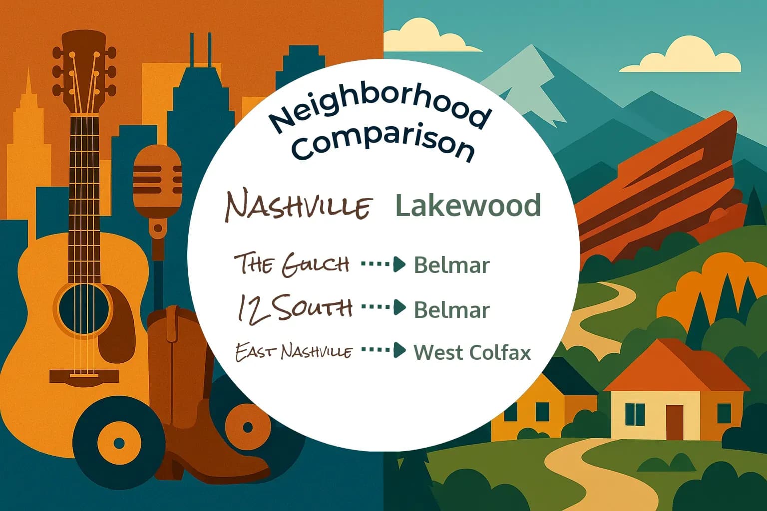 Nashville vs Lakewood Neighborhood Comparison
