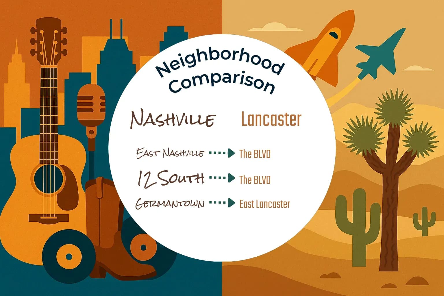 Nashville vs Lancaster Neighborhood Comparison