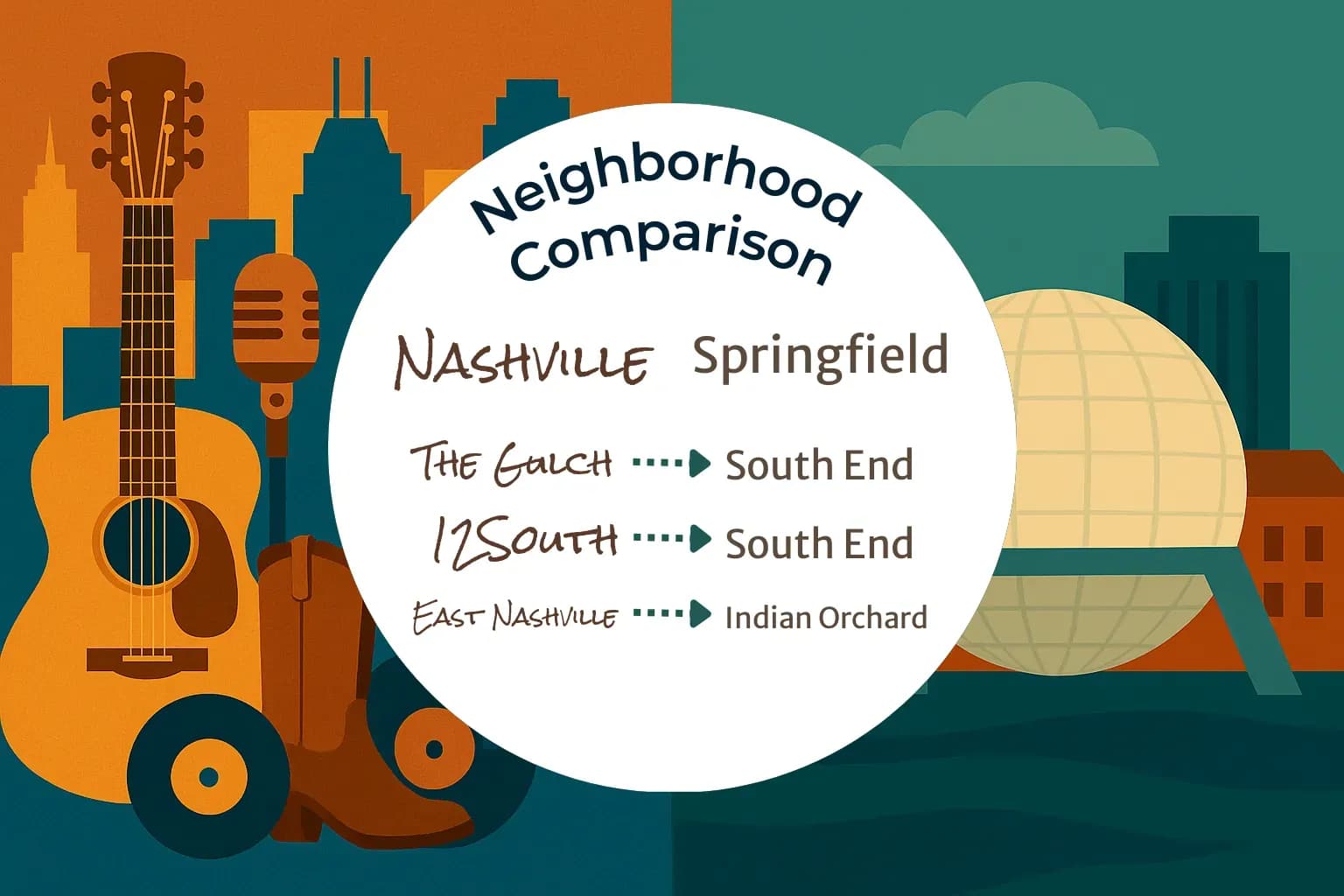 Nashville vs Springfield Neighborhood Comparison