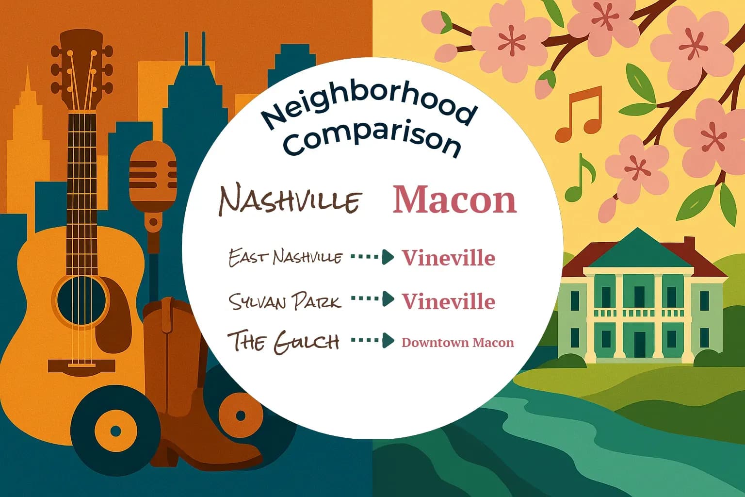 Nashville vs Macon Neighborhood Comparison