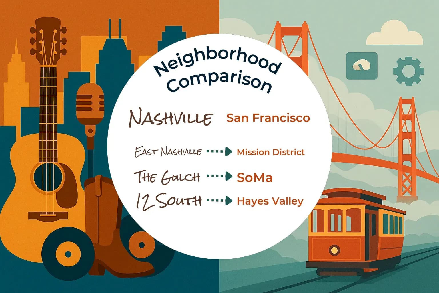 Nashville vs San Francisco Neighborhood Comparison
