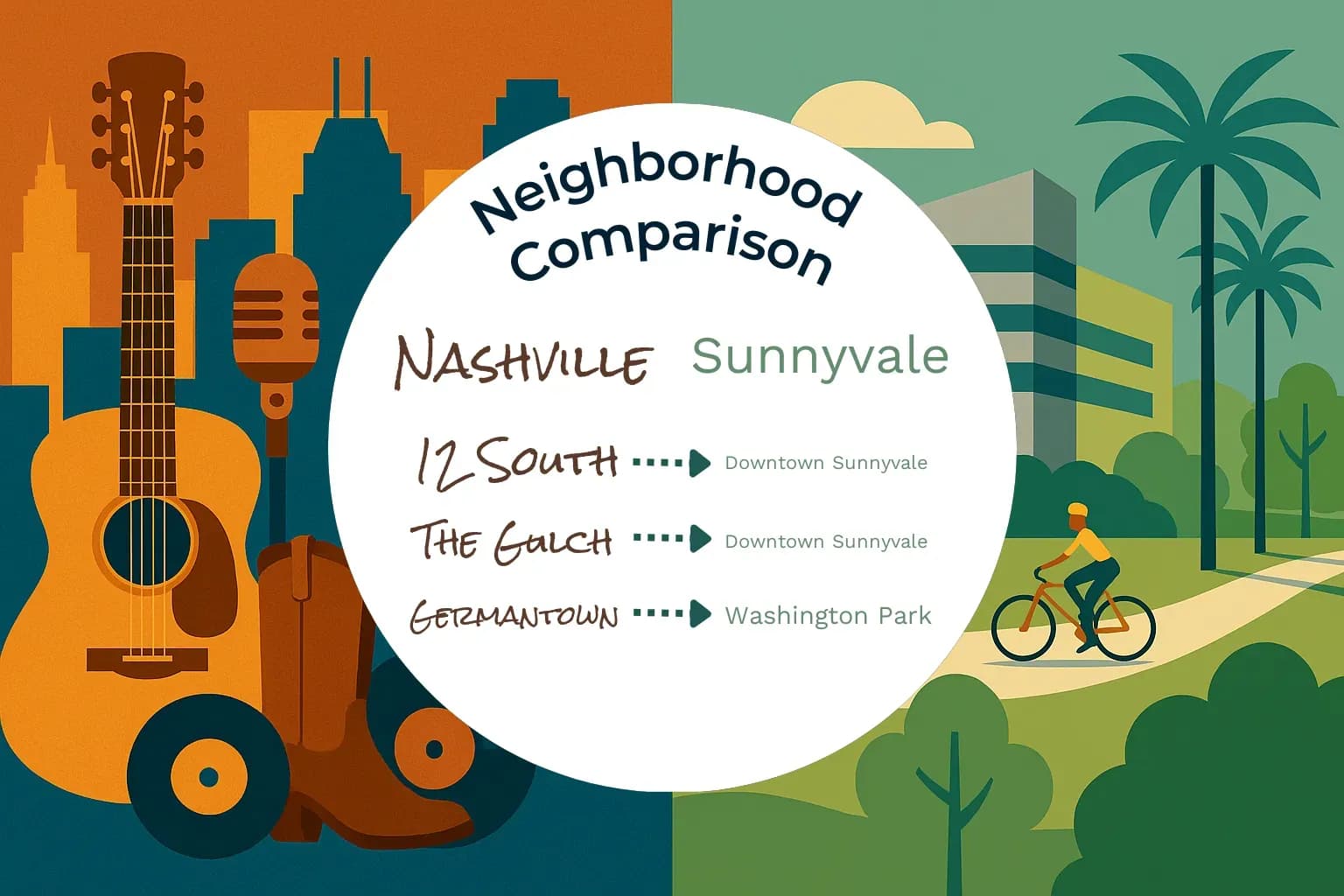 Nashville vs Sunnyvale Neighborhood Comparison