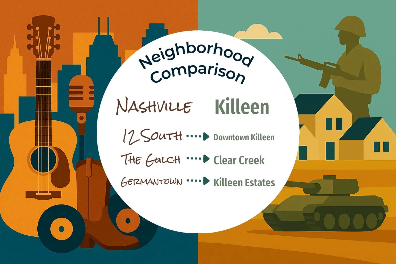 Nashville vs Killeen Neighborhood Comparison