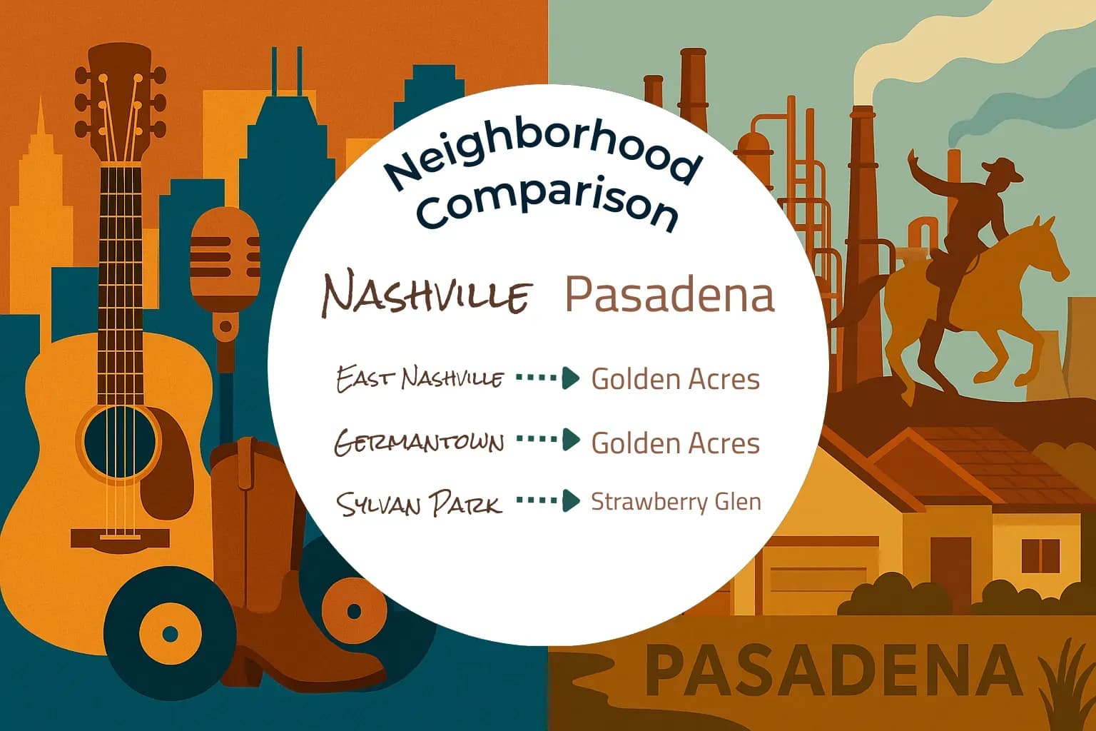 Nashville vs Pasadena Neighborhood Comparison