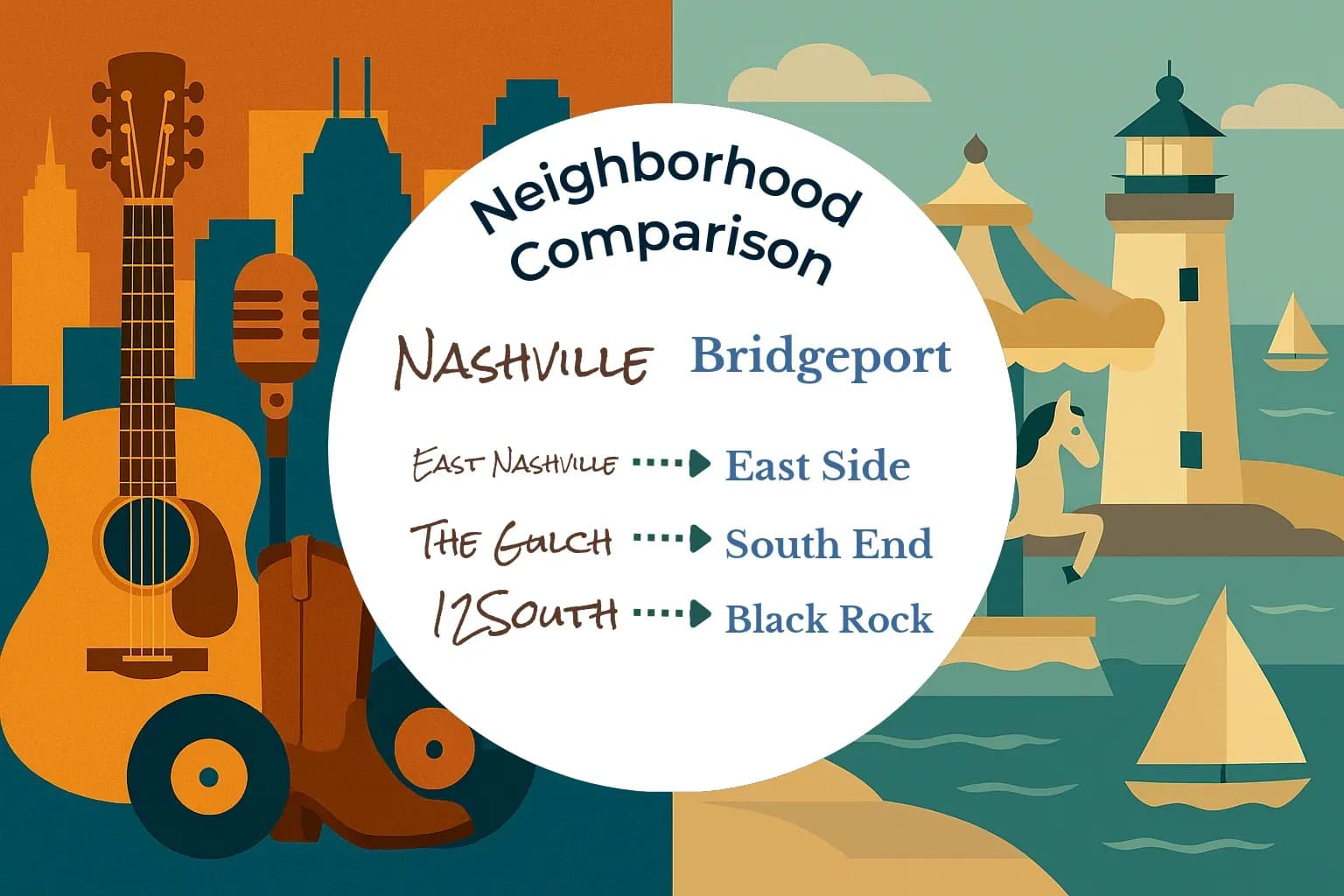 Nashville vs Bridgeport Neighborhood Comparison