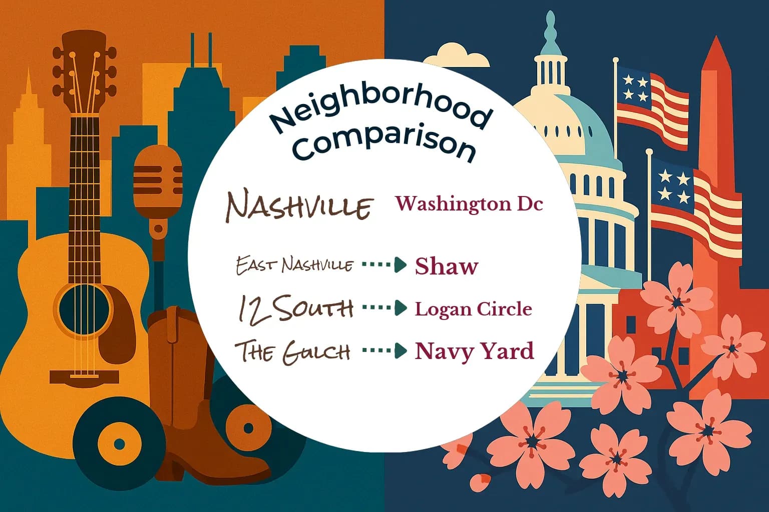 Nashville vs Washington DC Neighborhood Comparison