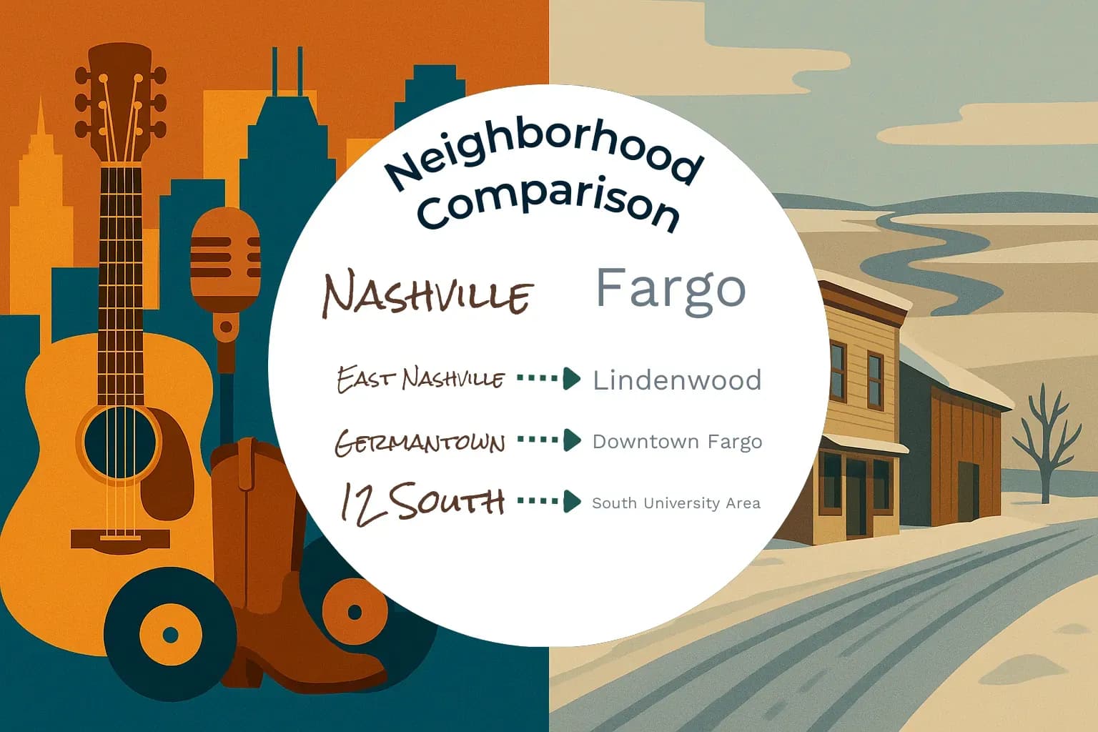 Nashville vs Fargo Neighborhood Comparison