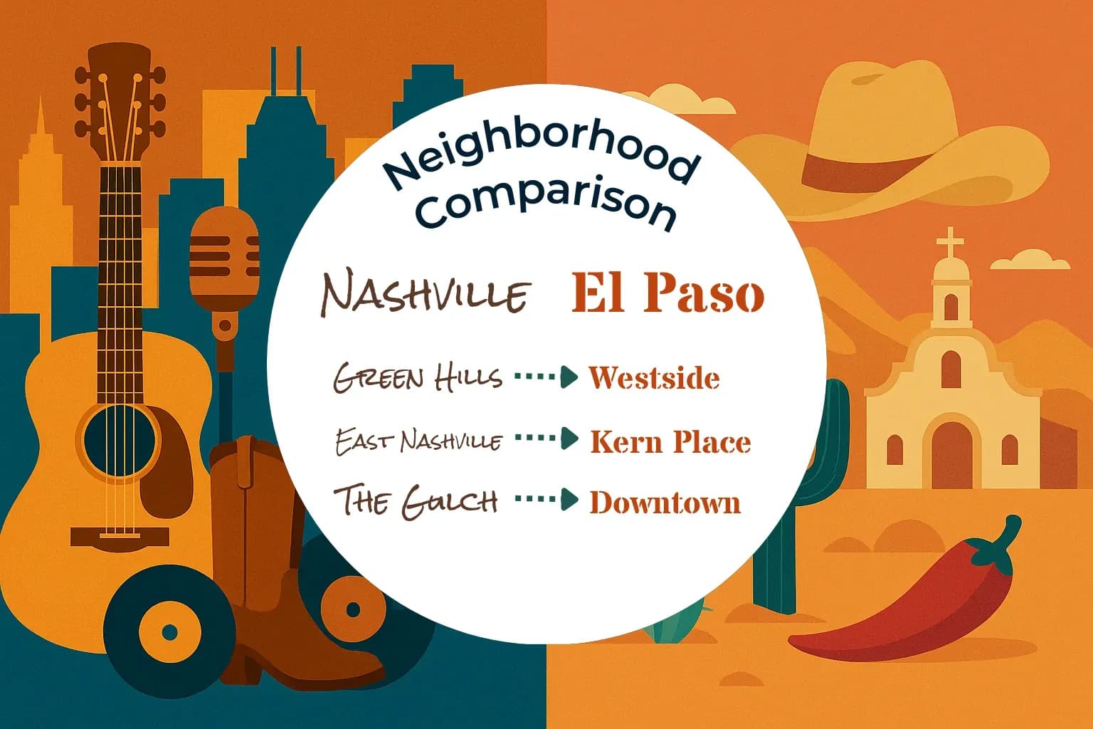 Nashville vs El Paso Neighborhood Comparison