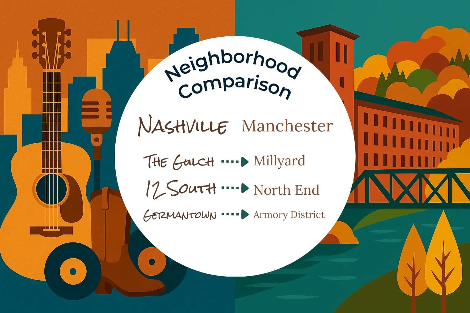 Nashville vs Manchester Neighborhood Comparison
