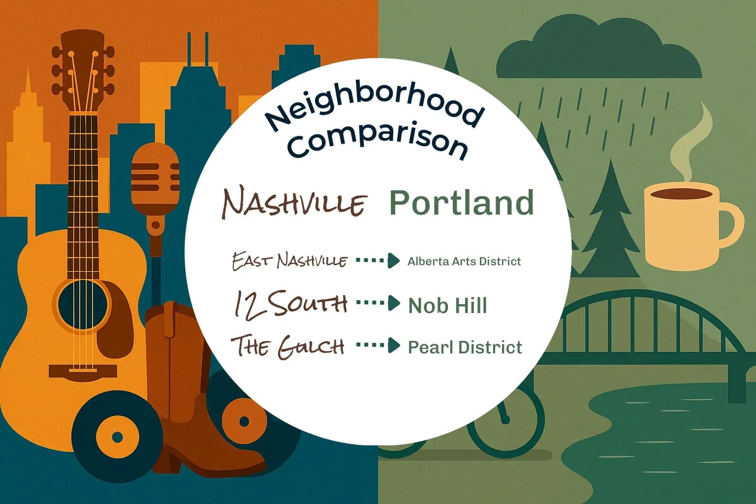 Nashville vs Portland Neighborhood Comparison