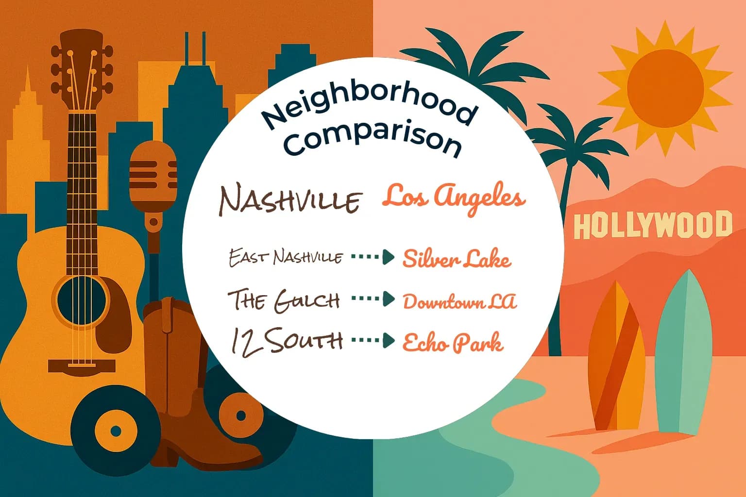 Nashville vs Los Angeles Neighborhood Comparison