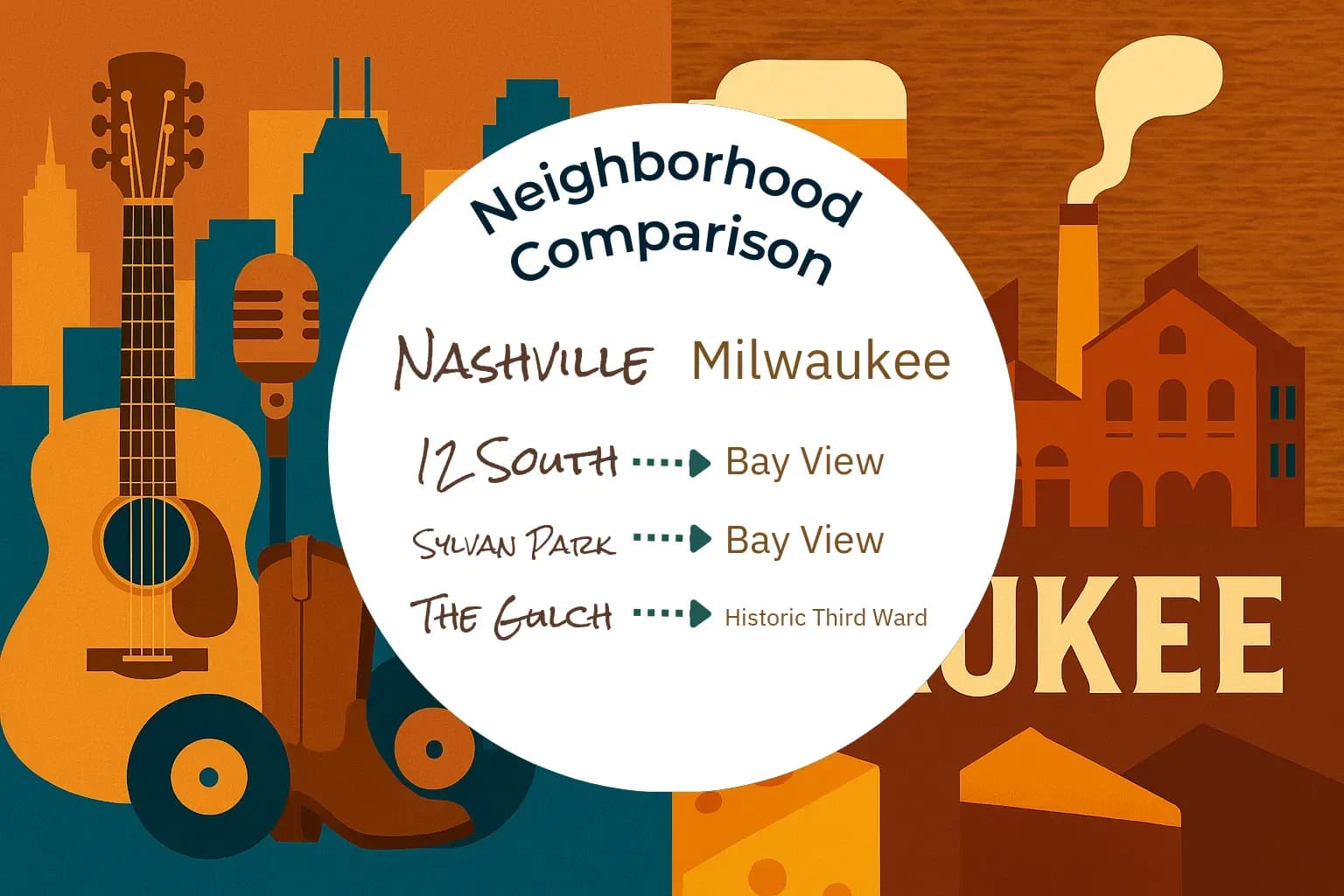 Nashville vs Milwaukee Neighborhood Comparison