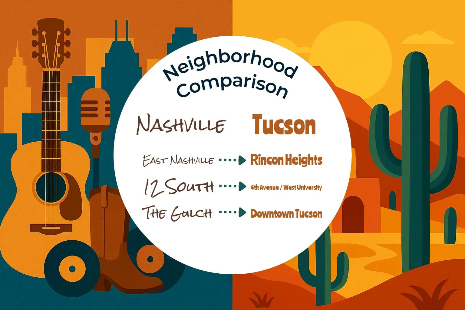Nashville vs Tucson Neighborhood Comparison
