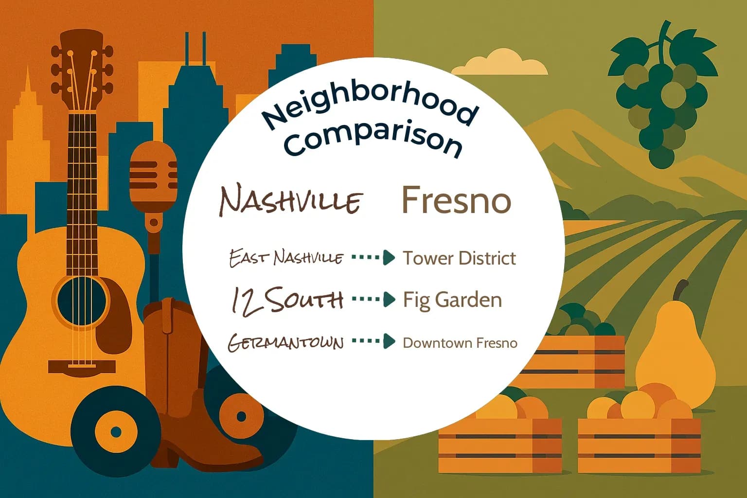 Nashville vs Fresno Neighborhood Comparison