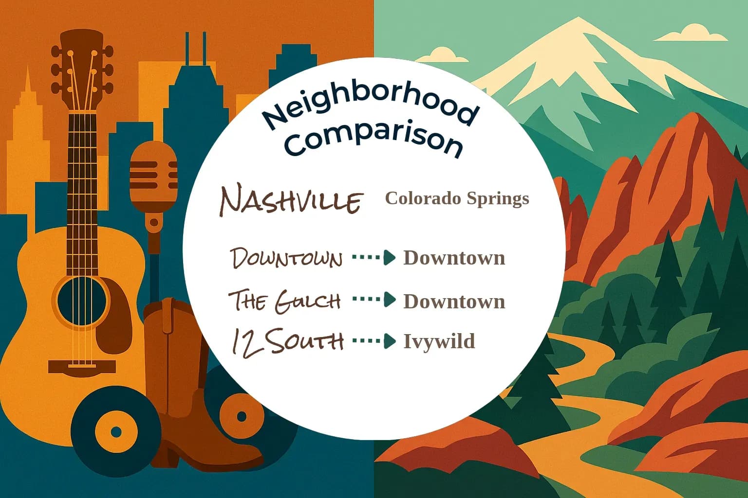 Nashville vs Colorado Springs Neighborhood Comparison