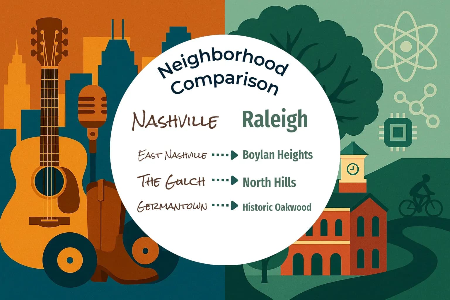 Nashville vs Raleigh Neighborhood Comparison