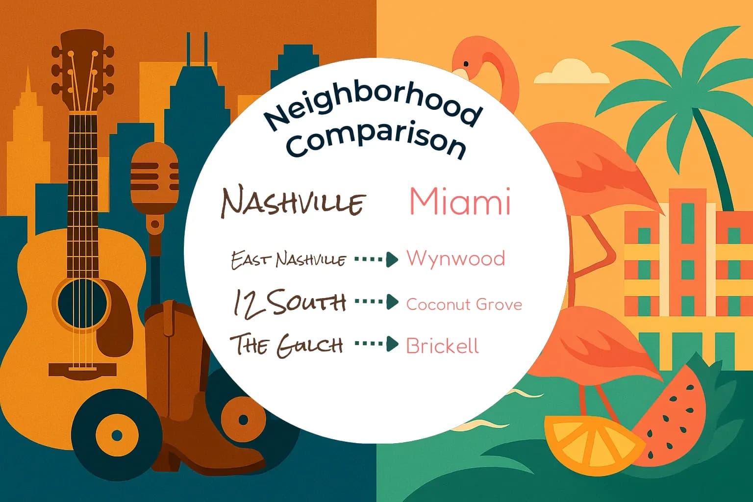 Nashville vs Miami Neighborhood Comparison