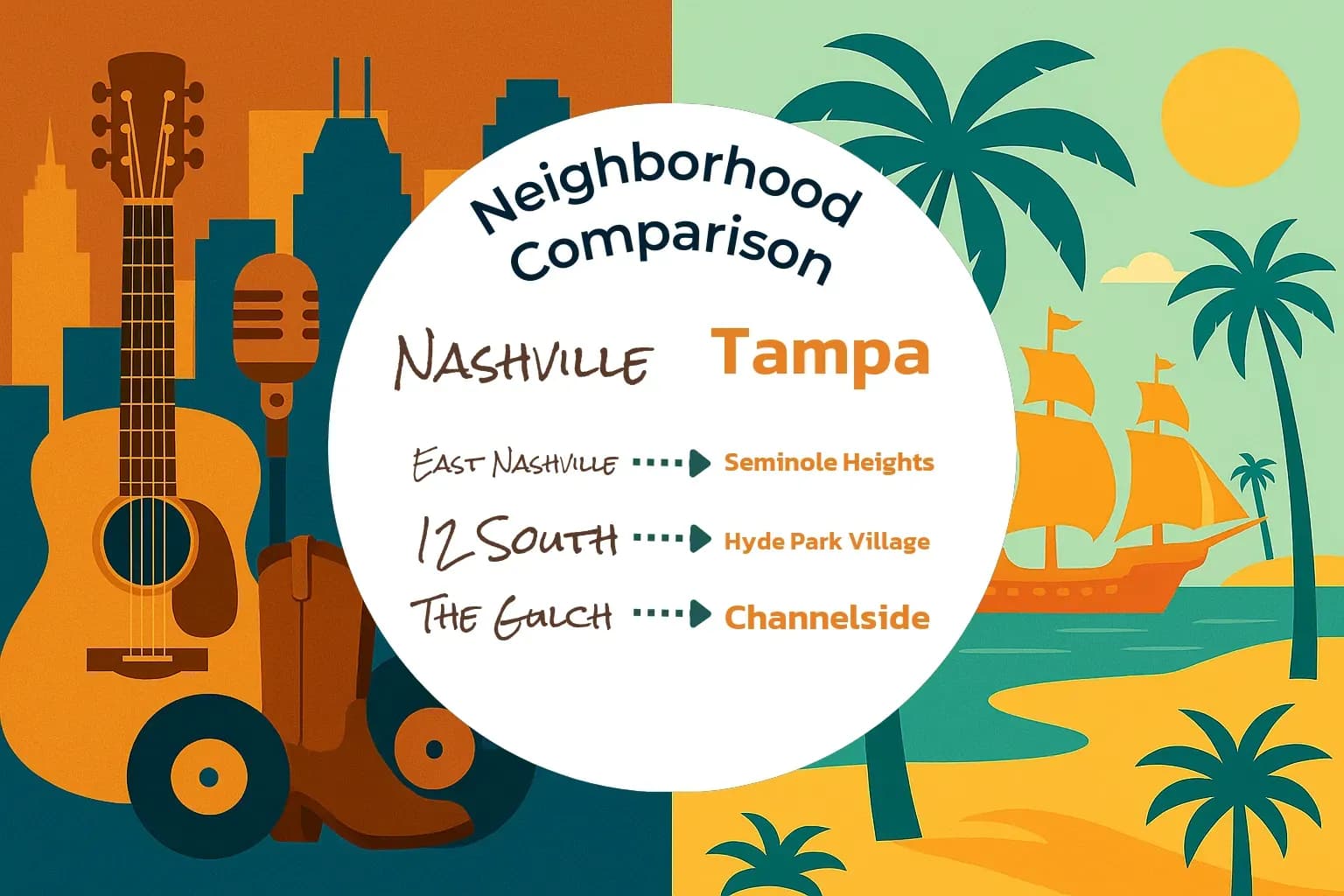 Nashville vs Tampa Neighborhood Comparison