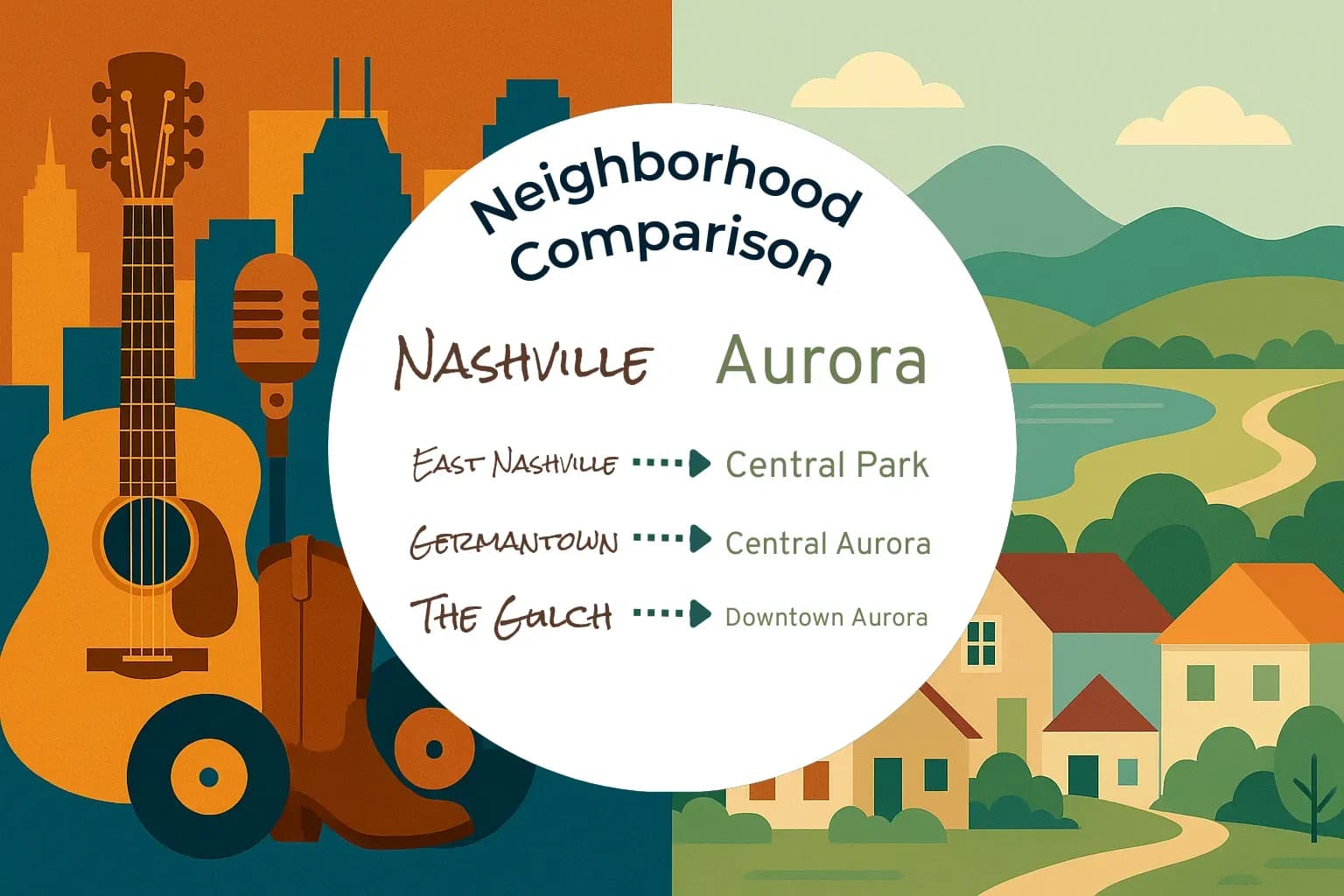 Nashville vs Aurora Neighborhood Comparison
