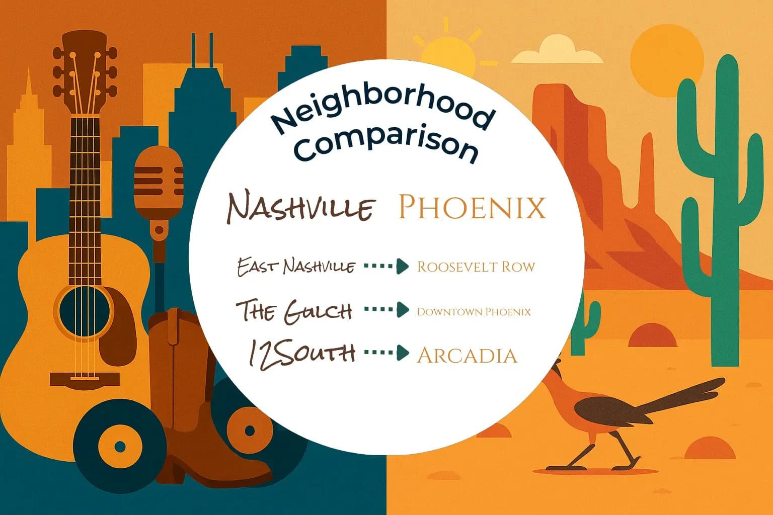 Nashville vs Phoenix Neighborhood Comparison