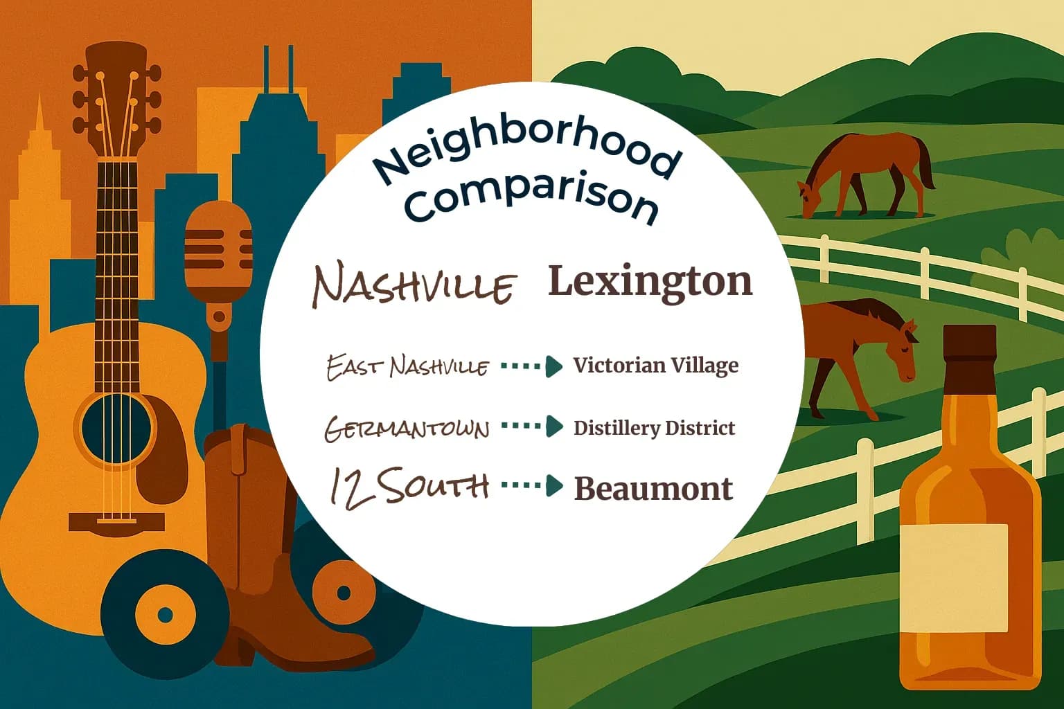 Nashville vs Lexington Neighborhood Comparison