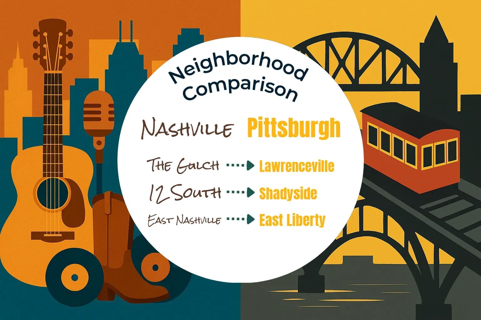 Nashville vs Pittsburgh Neighborhood Comparison