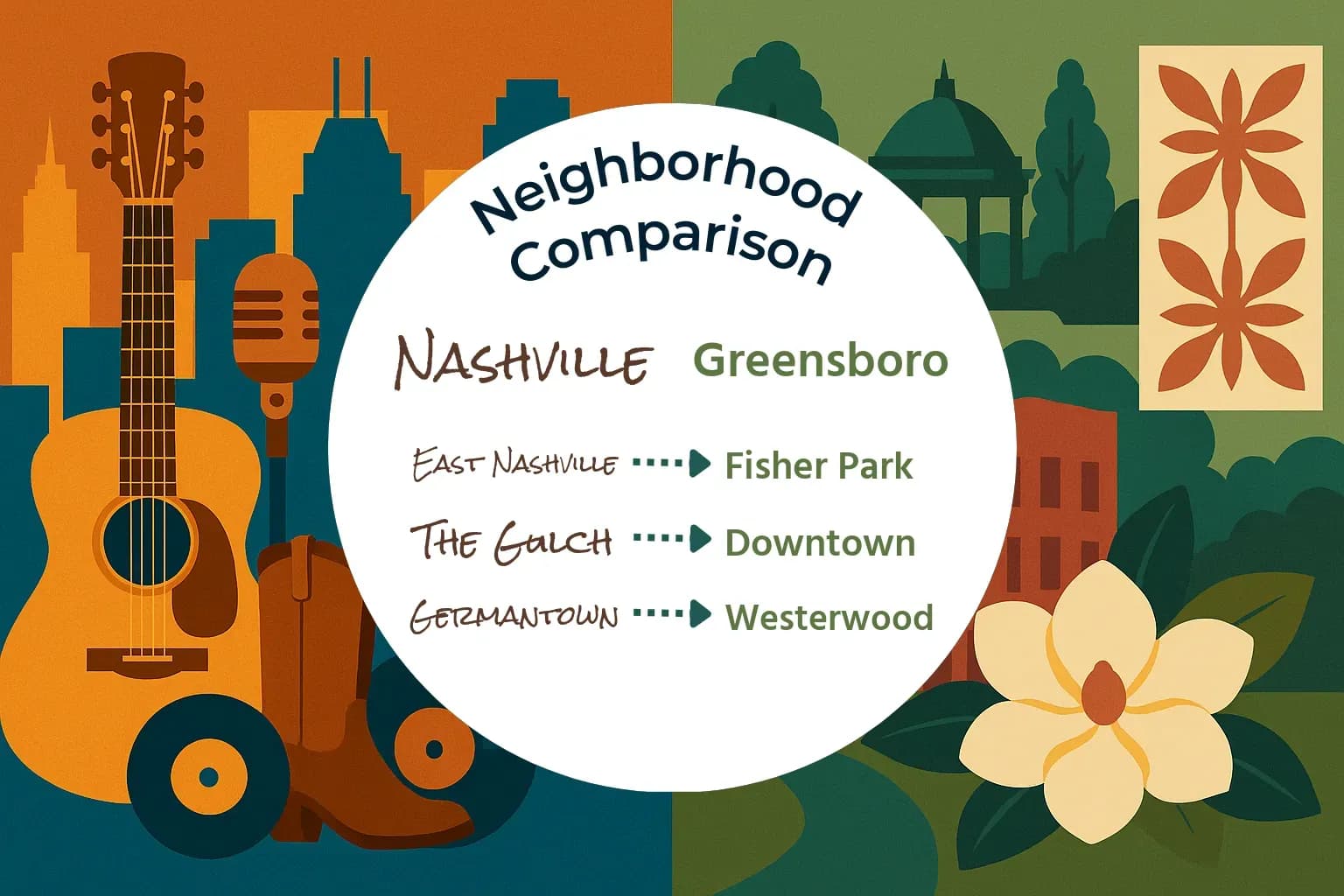 Nashville vs Greensboro Neighborhood Comparison