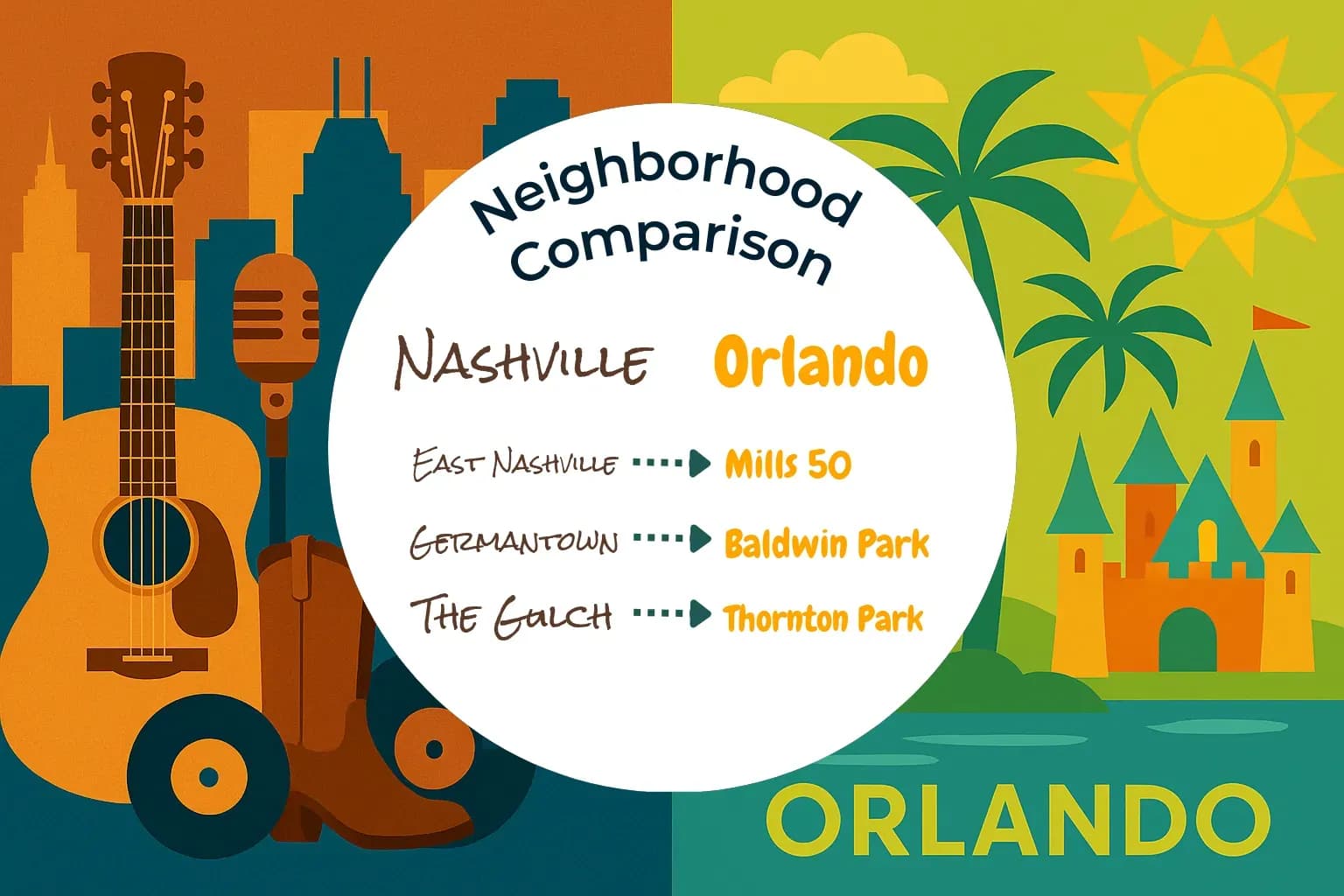 Nashville vs Orlando Neighborhood Comparison