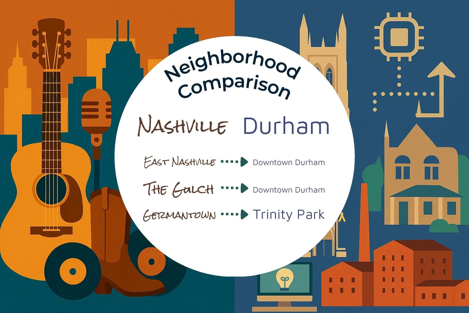 Nashville vs Durham Neighborhood Comparison