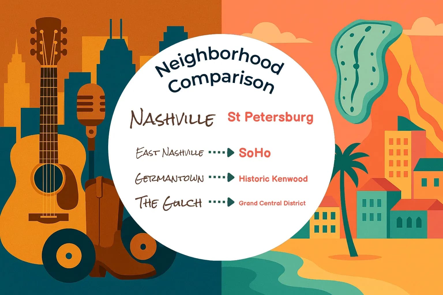 Nashville vs St. Petersburg Neighborhood Comparison