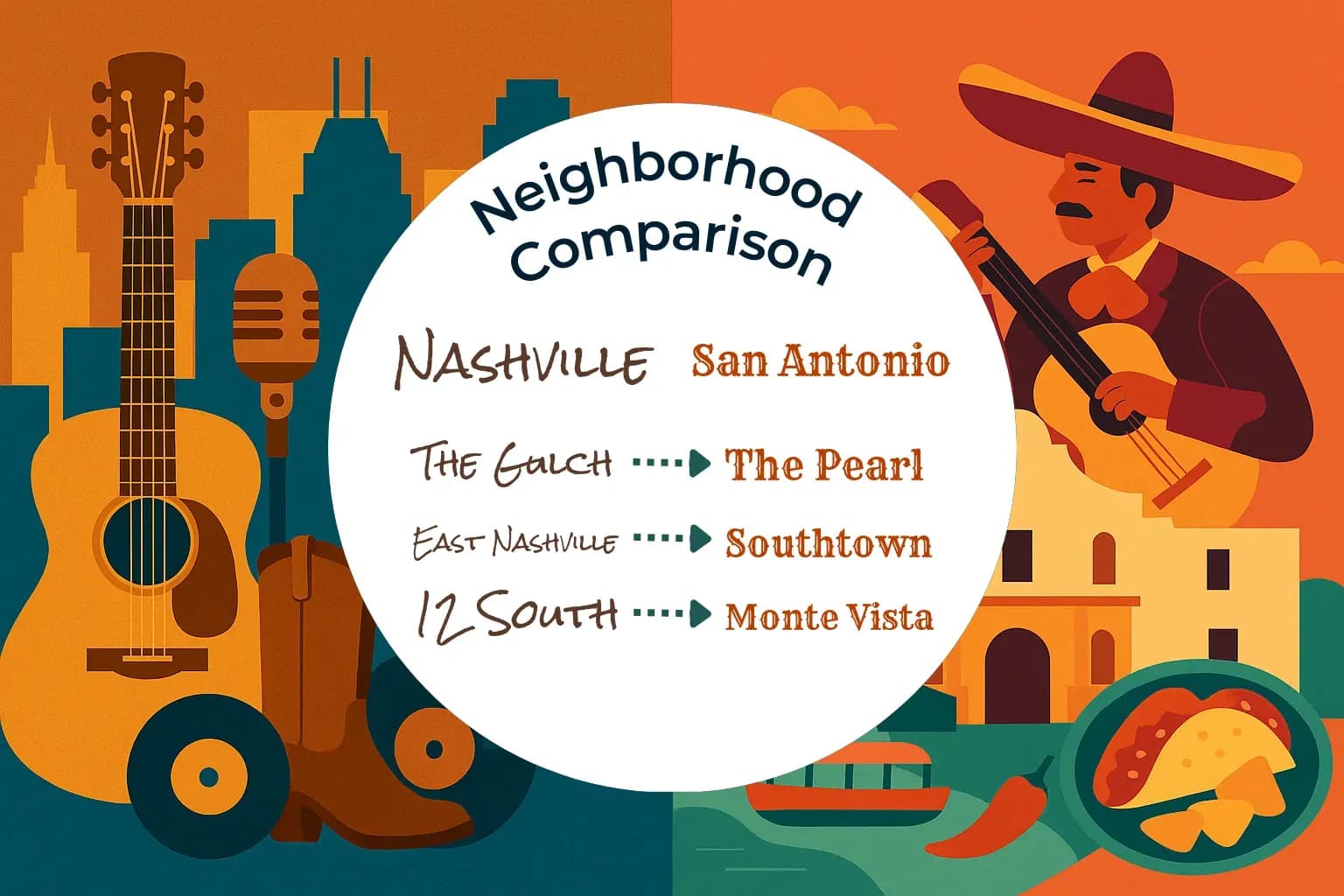 Nashville vs San Antonio Neighborhood Comparison